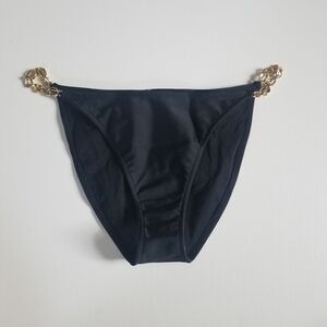 Cia Maritima Black & Gold Bikini Swim Suit Bottoms size XL -NWT